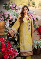 AJUUB-02 | 3Pc Unstitched Lawn Suit Vol 1 Prints By Asim Jofa