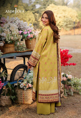 AJUUB-02 | 3Pc Unstitched Lawn Suit Vol 1 Prints By Asim Jofa