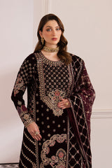 3-PC Unstitched Embroidered Velvet Noirah By Raeesa Premium | NV-003