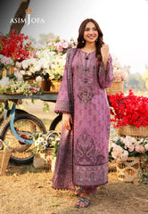 AJUUB-19 | 3Pc Unstitched Lawn Suit Vol 2 Prints By Asim Jofa