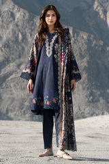 3-PC Unstitched Embroidered Linen Collection By Charizma