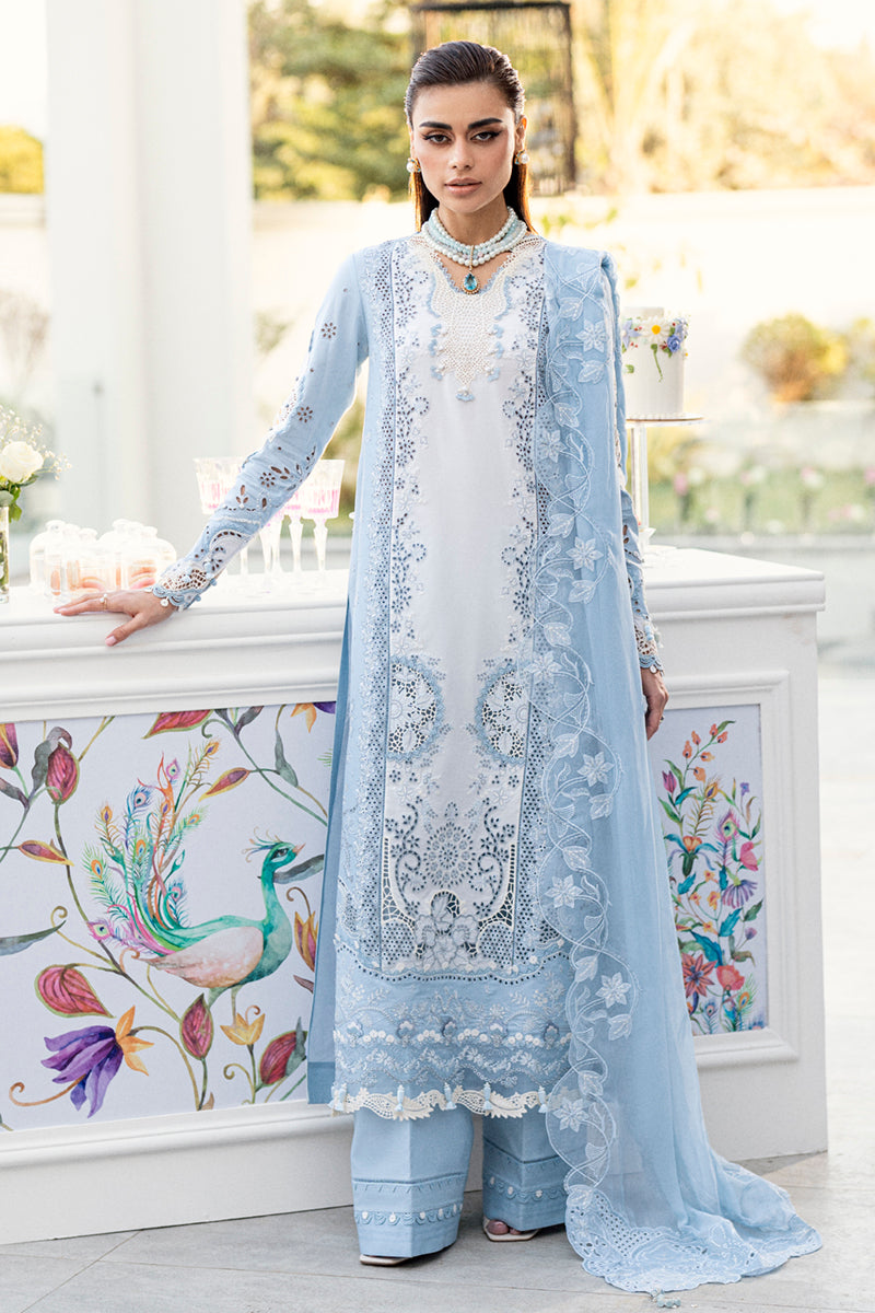 Unstitched 3-PC Chikankari Embroidered Lawn By Qalamkar | CS-01 Tasha