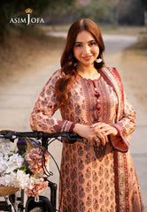 AJUUB-18 | 3Pc Unstitched Lawn Suit Vol 2 Prints By Asim Jofa