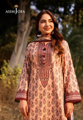 AJUUB-18 | 3Pc Unstitched Lawn Suit Vol 2 Prints By Asim Jofa