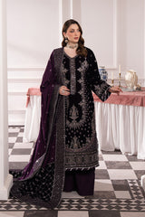 3-PC Unstitched Embroidered Velvet Noirah By Raeesa Premium | NV-001