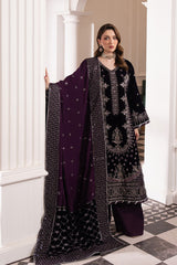 3-PC Unstitched Embroidered Velvet Noirah By Raeesa Premium | NV-001