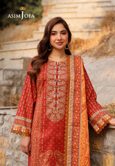 AJUUB-20 | 3Pc Unstitched Lawn Suit Vol 2 Prints By Asim Jofa