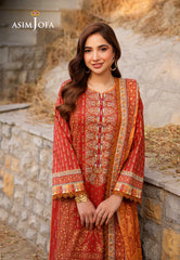 AJUUB-20 | 3Pc Unstitched Lawn Suit Vol 2 Prints By Asim Jofa