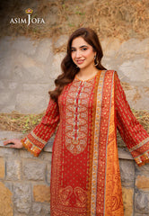 AJUUB-20 | 3Pc Unstitched Lawn Suit Vol 2 Prints By Asim Jofa