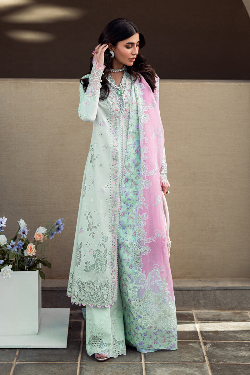 FK-04 CHLOE | 3Pc Unstitched Suit Luxury Lawn Sahil By Qalamkar