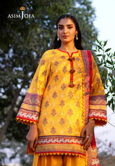 AJUUB-06 | 3Pc Unstitched Lawn Suit Vol 1 Prints By Asim Jofa