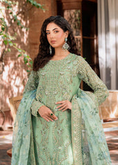 3-PC Unstitched Embroidered Hand Embellished By Akbar Aslam | Riwayat