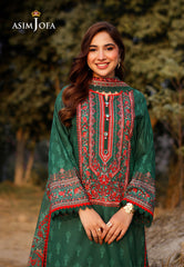 AJUUB-11 | 3Pc Unstitched Lawn Suit Vol 2 Prints By Asim Jofa