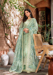 3-PC Unstitched Embroidered Hand Embellished By Akbar Aslam | Riwayat