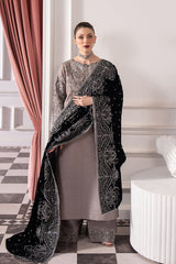 3-PC Unstitched Embroidered Velvet Noirah By Raeesa Premium | NV-007