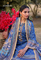 AJUUB-03 | 3Pc Unstitched Lawn Suit Vol 1 Prints By Asim Jofa