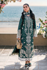 FK-13 ELIZA | 3Pc Unstitched Suit Luxury Lawn Sahil By Qalamkar