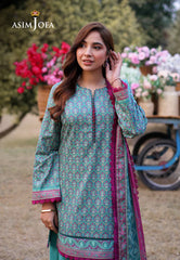 AJUUB-17 | 3Pc Unstitched Lawn Suit Vol 2 Prints By Asim Jofa