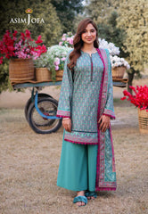 AJUUB-17 | 3Pc Unstitched Lawn Suit Vol 2 Prints By Asim Jofa