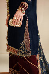 3-PC Unsttiched Embroidered Valvet Formal Velvet Vogue By Jazmin | VVF D-9