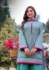 AJUUB-17 | 3Pc Unstitched Lawn Suit Vol 2 Prints By Asim Jofa