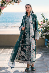 FK-13 ELIZA | 3Pc Unstitched Suit Luxury Lawn Sahil By Qalamkar