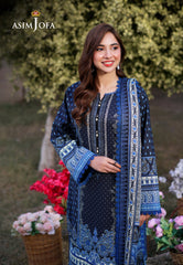 AJUUB-05 | 3Pc Unstitched Lawn Suit Vol 1 Prints By Asim Jofa