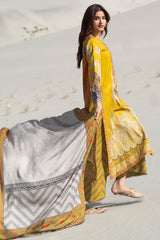3-PC Unstitched Embroidered Linen Collection By Charizma