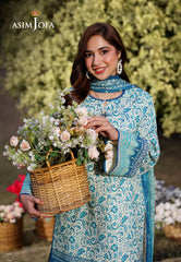 AJUUB-13 | 3Pc Unstitched Lawn Suit Vol 2 Prints By Asim Jofa