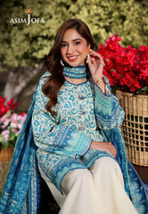 AJUUB-13 | 3Pc Unstitched Lawn Suit Vol 2 Prints By Asim Jofa