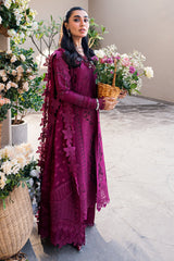 FK-11 VIOLET | 3Pc Unstitched Suit Luxury Lawn Sahil By Qalamkar