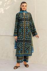3-PC Unstitched Digital Printed Lawn By Jazmin | USE-9201