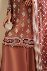 3-PC Unsttiched Embroidered Valvet Formal Velvet Vogue By Jazmin | VVF D-9