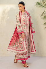 3-PC Unstitched Digital Printed Lawn By Jazmin | USE-9200