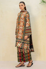 3-PC Unstitched Digital Printed Lawn By Jazmin |  USE-9194