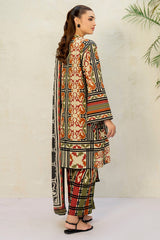 3-PC Unstitched Digital Printed Lawn By Jazmin |  USE-9194