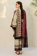 3-PC Unstitched Digital Printed Lawn By Jazmin | USE-9193