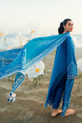 FK-03 VICTORIA | 3Pc Unstitched Suit Luxury Lawn Sahil By Qalamkar