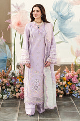 FK-09 EVELYN | 3Pc Unstitched Suit Luxury Lawn Sahil By Qalamkar