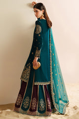 3-PC Unsttiched Embroidered Valvet Formal Velvet Vogue By Jazmin | VVF D-9