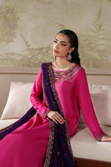 3-PC Unstiched Embroidered Chiffon By Zarif | Haneera