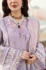 FK-09 EVELYN | 3Pc Unstitched Suit Luxury Lawn Sahil By Qalamkar