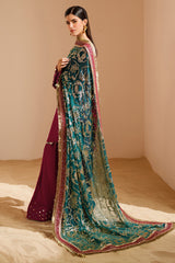 3-PC Unsttiched Embroidered Valvet Formal Velvet Vogue By Jazmin | VVF D-9