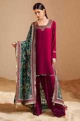 3-PC Unsttiched Embroidered Valvet Formal Velvet Vogue By Jazmin | VVF D-9