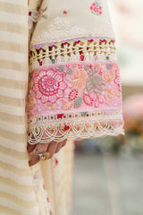 FK-14 SCARLETT | 3Pc Unstitched Suit Luxury Lawn Sahil By Qalamkar
