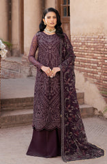 3-PC Unstiched Embroidered Chiffon By Zarif | Semira