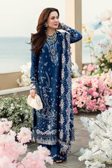 FK-05 AURORA | 3Pc Unstitched Suit Luxury Lawn Sahil By Qalamkar