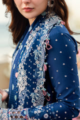 FK-05 AURORA | 3Pc Unstitched Suit Luxury Lawn Sahil By Qalamkar