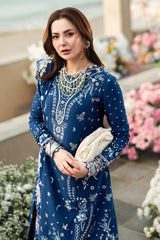 FK-05 AURORA | 3Pc Unstitched Suit Luxury Lawn Sahil By Qalamkar