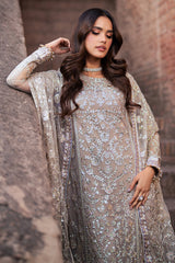 3-PC Unstiched Embroidered Chiffon By Zarif | Dooriya